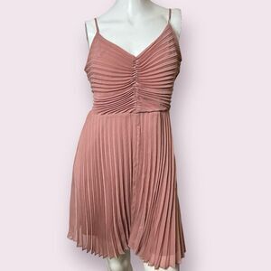 EXPRESS Blush Pink Formal Baby Doll Dress with Adjustable Straps Size Medium